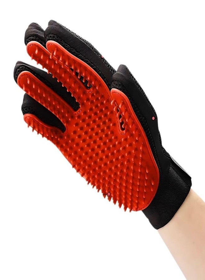 PET FUN® Single-Sided Pet Grooming Glove for Dogs & Cats - 255 Silicone Tips | Deshedding, Massaging & Bathing Glove Brush | Right Hand | Adjustable Strap - (Colour May Vary) - Image 1